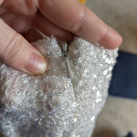 La Femme White Sequins Formal Dress - Picture 7 of 8